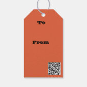 ベローナサンセットオレンジカ無地のラー ギフトタグ (裏面)