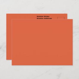 ベローナサンセットオレンジカ無地のラー ポストカード