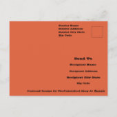 ベローナサンセットオレンジカ無地のラー ポストカード (裏面)