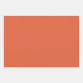 ベローナサンセットオレンジカ無地のラー ラッピングペーパーシート (正面2)