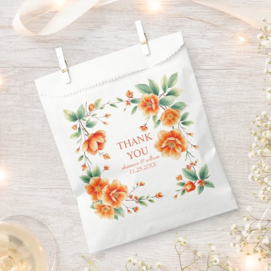 ベローナサンセットオレンジフレーム結婚ズサンキュー フェイバーバッグ (クリップ留めされた状態)