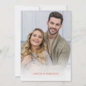 ベローナサンセットオレンジフローラ2枚結婚の写真 セーブザデート (裏面)