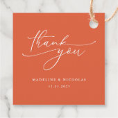 ベローナサンセットオレンジ結婚書道ありがとう フェイバータグ (裏面)