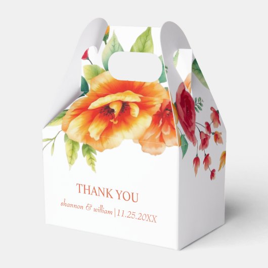 ベローナサンセットオレンジ結婚色の花の世話 フェイバーボックス (正面サイド)