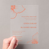 ベローナサンセットクレマチフォーマルススケッチ結婚ズ💍 アクリル招待状 (インサイチュ (ポータブル))