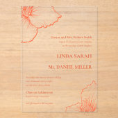 ベローナサンセットクレマチフォーマルススケッチ結婚ズ💍 アクリル招待状 (正面)