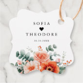 ベローナサンセットブライトオレンジウェディングサンキュー フェイバータグ (裏面)