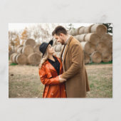 ベローナサンセットブライトオレンジモダンフローラ結婚ズ エンクロージャーカード (裏面)