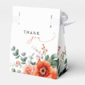 ベローナサンセットブライトオレンジモダンフローラ結婚ズ フェイバーボックス (裏面サイド)