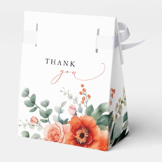 ベローナサンセットブライトオレンジモダンフローラ結婚ズ フェイバーボックス (裏面サイド)