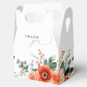 ベローナサンセットブライトオレンジモダンフローラ結婚ズ フェイバーボックス (オープン)