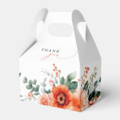 ベローナサンセットブライトオレンジモダンフローラ結婚ズ フェイバーボックス (正面サイド)