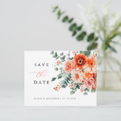 ベローナサンセットブライトモダンオレンジ日付を保存 ポストカード (スタンド正面)