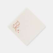 ベローナサンセット結婚イニシャルナプキンス | レトロボー スタンダードカクテルナプキン (角)