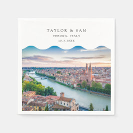 ベローナ結婚のイタリア写真カクテルナプキンス スタンダードカクテルナプキン