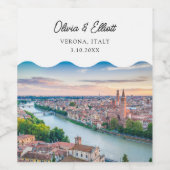 ベローナ結婚式の引き出物パーソナライズされたワインラベル ワインラベル (シングルラベル)