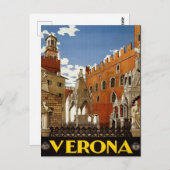 ベローナ，イタリアのヴィンテージ旅行はがき ポストカード (正面/裏面)