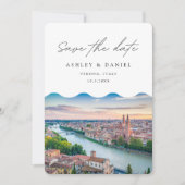 ベローナ イタリア 結婚式 Save the Date 招待状 (正面)