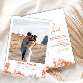 ベロ素朴ナ描サンセットウエスタンデザートズ結婚ーズ 招待状