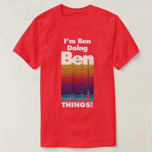 ベンがやっているベンおもしろい誕生日名  Tシャツ (デザイン正面)