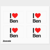 ベンが大好き 長方形シール (シート)