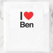 ベンが大好き 長方形シール (バッグ)