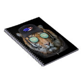 ベンガおもしろいルトラの服を着たおもしろい野生動物 ノートブック (右側)