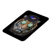 ベンガおもしろいルトラの服を着たおもしろい野生動物 マグネット (左側)