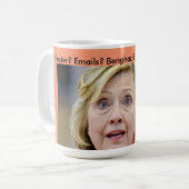 ベンガジVinceの養育関係の電子メールのヒラリー・クリントンの刑務所 コーヒーマグカップ (正面左)