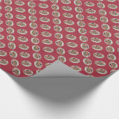 ベンガルのクリスマス·デーの贈り物とアパレル ラッピングペーパー (角)