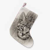 ベンガルの子ネコのスケッチ スモールクリスマスストッキング (正面 (吊り時))
