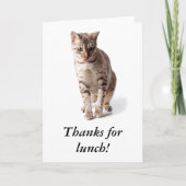 ベンガルの子猫がお感謝してい昼に言う サンキューカード (正面)
