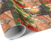 ベンガルの子猫猫のクリスマス ラッピングペーパー (ロールコーナー)