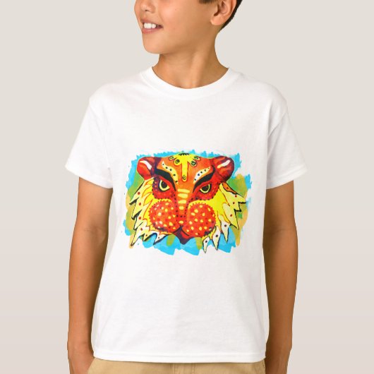 ベンガルの新年のライオンの服装 Tシャツ (正面)