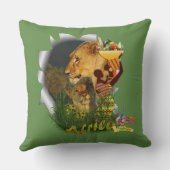 ベンガルの虎の生息地でインディアンの女の子 クッション (裏面)