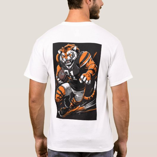 ベンガルはっきりしたタイガーマスコットTシャツ Tシャツ (裏面)