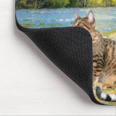 ベンガルインブルーフラワーズマウスパッド マウスパッド (コーナー)