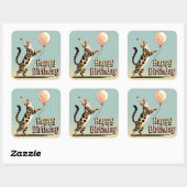 ベンガルカラフル猫 スクエアシール (シート)