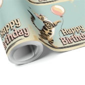 ベンガルカラフル猫 ラッピングペーパー (ロールコーナー)