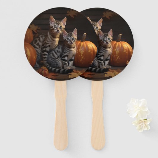 ベンガルキットンオータムデライトカボチャ ハンドファン (正面&裏面)