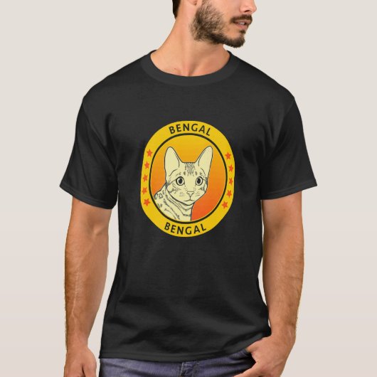 ベンガルキャットの肖像 Tシャツ (正面)