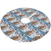 ベンガルキャットウィンターワンダーランドクリスマスジョイ ブラッシュドポリエステルツリースカート (アングル)