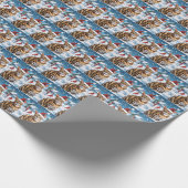 ベンガルキャットウィンターワンダーランドクリスマスジョイ ラッピングペーパー (角)