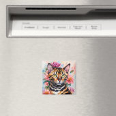 ベンガルキャットウォーターフローラアート マグネット (インサイチュ (食洗機))