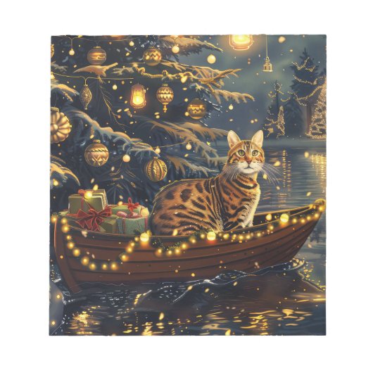 ベンガルキャットクリスマスフェスティバル航海 ノートパッド (正面)