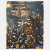 ベンガルキャットクリスマスフェスティバル航海 フリースブランケット (正面)