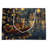 ベンガルキャットクリスマスフェスティバル航海 ラージペーパーバッグ (正面)