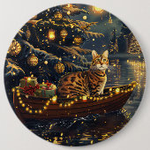 ベンガルキャットクリスマスフェスティバル航海 缶バッジ (正面)