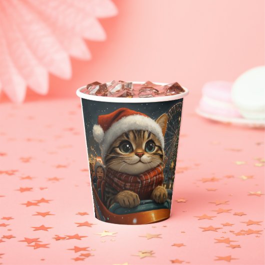 ベンガルキャットジェットコースター クリスマス 紙コップ (インサイチュ)