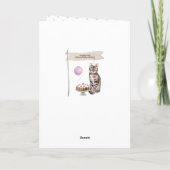 ベンガルキャットバースデーパーティーハット カード (裏面)